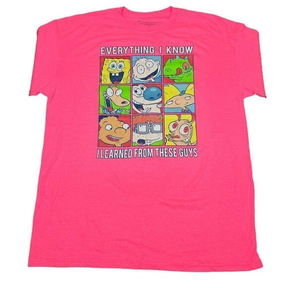 Nickelodeon Adult XL Learned from these guys T-Shirt Arnold Sponge Rugrats Ren - Picture 7 of 7